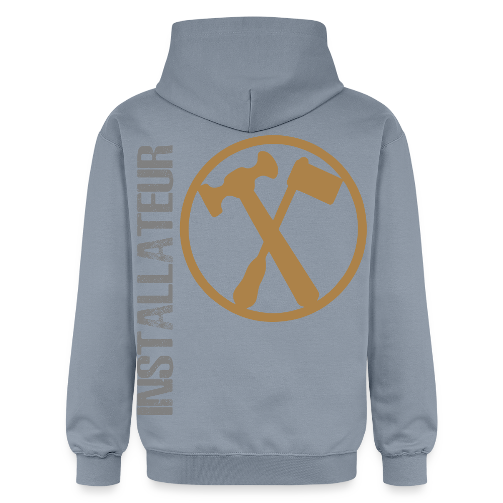 Gildan Unisex Softstyle® "Installateur" Blau Gildan Unisex Softstyle® Midweight Hoodie {{ color }}