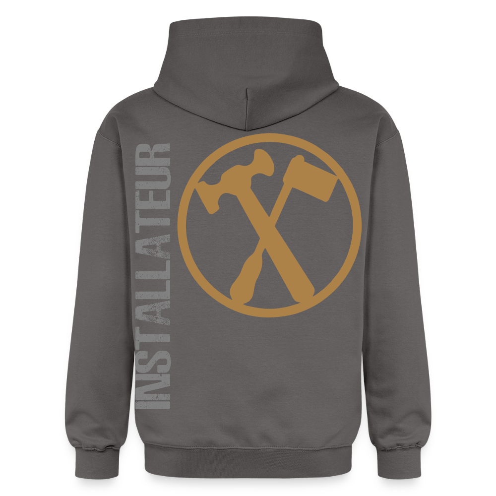 Gildan Unisex Softstyle® "Installateur" Dunkelgrau Gildan Unisex Softstyle® Midweight Hoodie {{ color }}