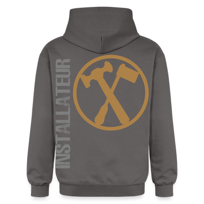 Gildan Unisex Softstyle® "Installateur" Dunkelgrau Gildan Unisex Softstyle® Midweight Hoodie {{ color }}