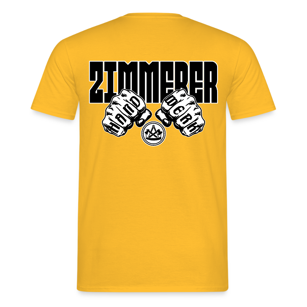 Unisex T-Shirt "Zimmerer" (beidseitig bedruckt) Gelb Männer T-Shirt {{ color }}