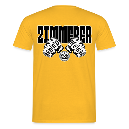 Unisex T-Shirt "Zimmerer" (beidseitig bedruckt) Gelb Männer T-Shirt {{ color }}
