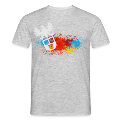 Unisex T-Shirt "Splash-Maler" Grau meliert Männer T-Shirt {{ color }}