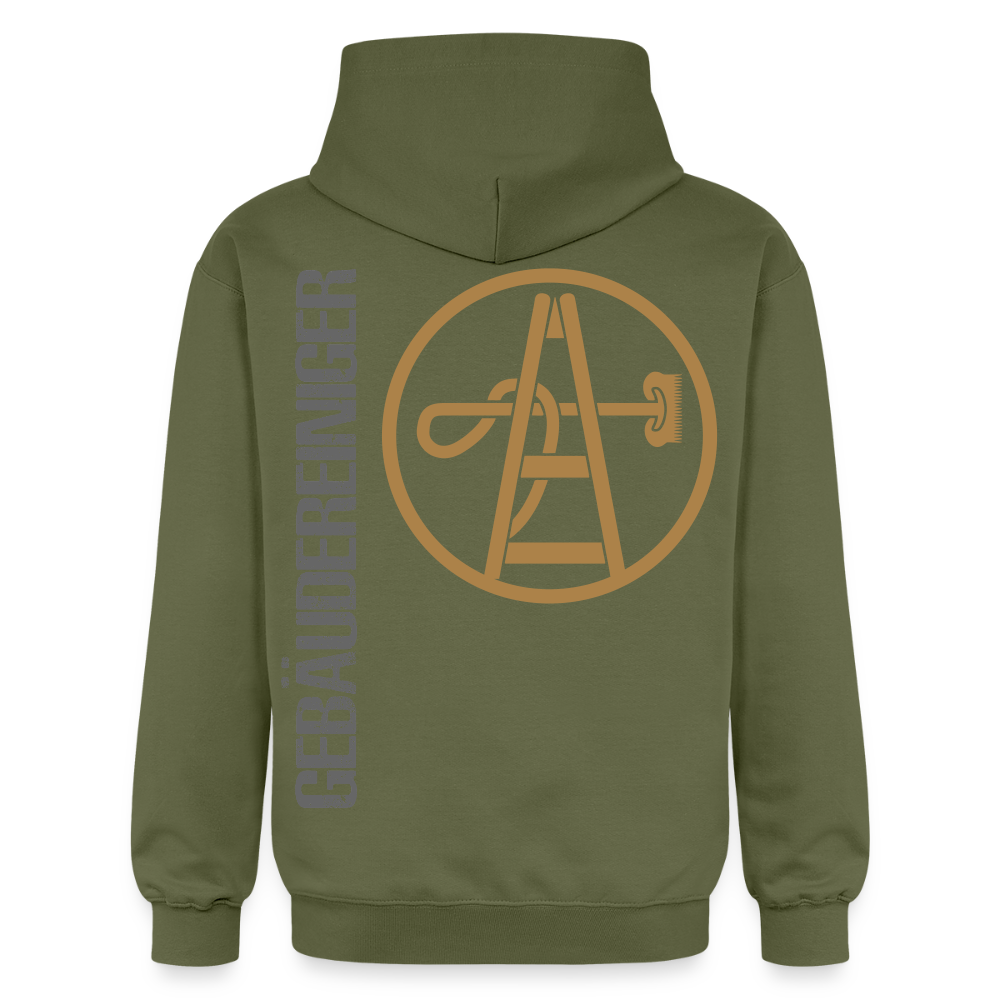 Gildan Unisex Softstyle® "Gebäudereiniger" Militärgrün Gildan Unisex Softstyle® Midweight Hoodie {{ color }}
