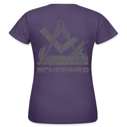 Frauen T-Shirt "Schreiner" Dunkellila Frauen T-Shirt {{ color }}
