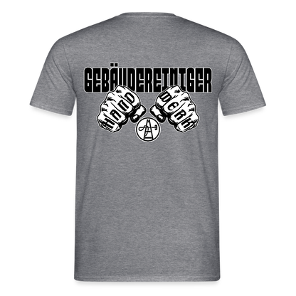 Unisex T-Shirt "Gebäudereiniger" (beidseitig bedruckt) Graphit meliert Männer T-Shirt {{ color }}