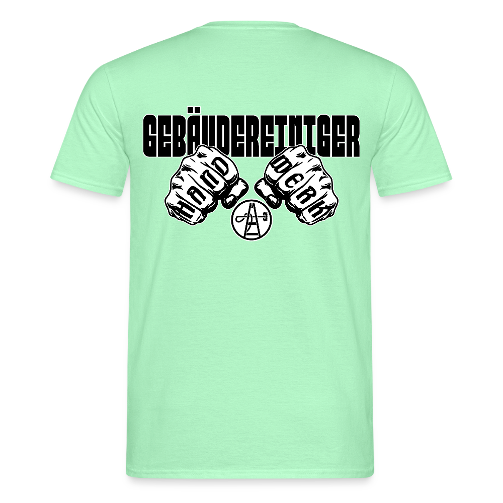 Unisex T-Shirt "Gebäudereiniger" (beidseitig bedruckt) Mintgrün Männer T-Shirt {{ color }}