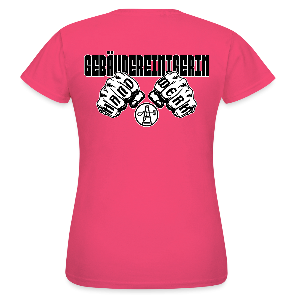 Frauen T-Shirt "Gebäudereinigerin" (beidseitig bedruckt) Azalea Frauen T-Shirt {{ color }}