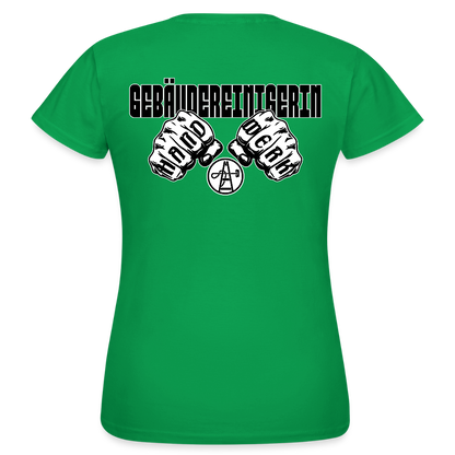 Frauen T-Shirt "Gebäudereinigerin" (beidseitig bedruckt) Kelly Green Frauen T-Shirt {{ color }}