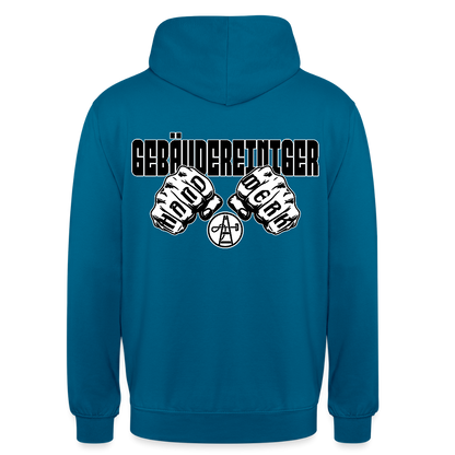 Unisex Hoodie "Gebäudereiniger" (beidseitig bedruckt) Tiefseeblau Unisex Hoodie {{ color }}