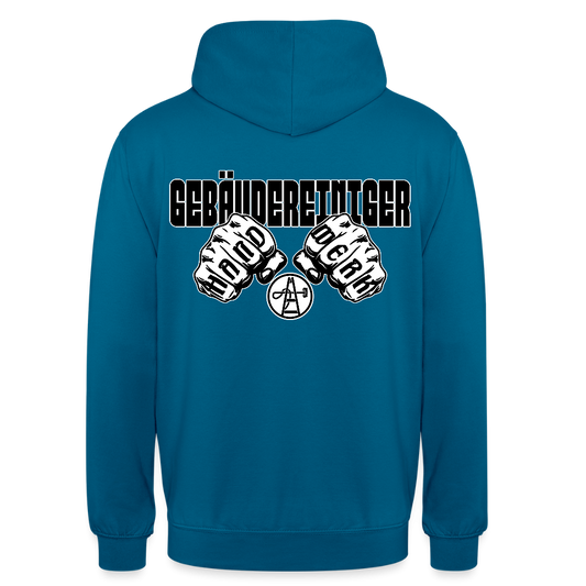 Unisex Hoodie "Gebäudereiniger" (beidseitig bedruckt) Tiefseeblau Unisex Hoodie {{ color }}