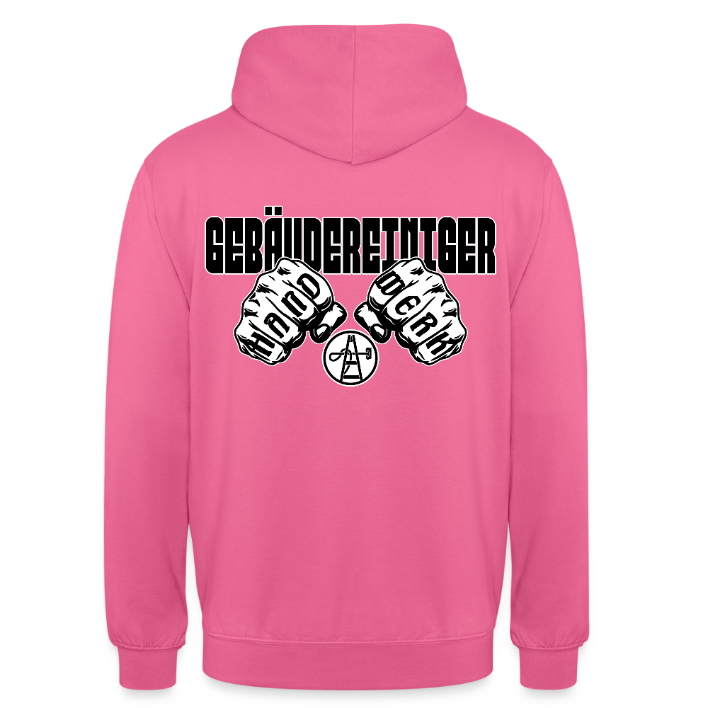 Unisex Hoodie "Gebäudereiniger" (beidseitig bedruckt) Pink Unisex Hoodie {{ color }}