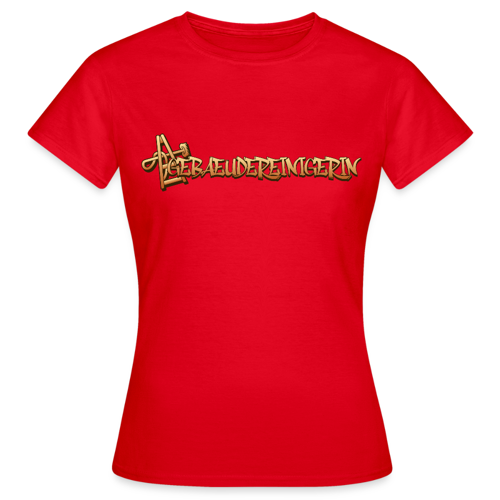 Frauen T-Shirt "Gebäudereinigerin" Rot Frauen T-Shirt {{ color }}