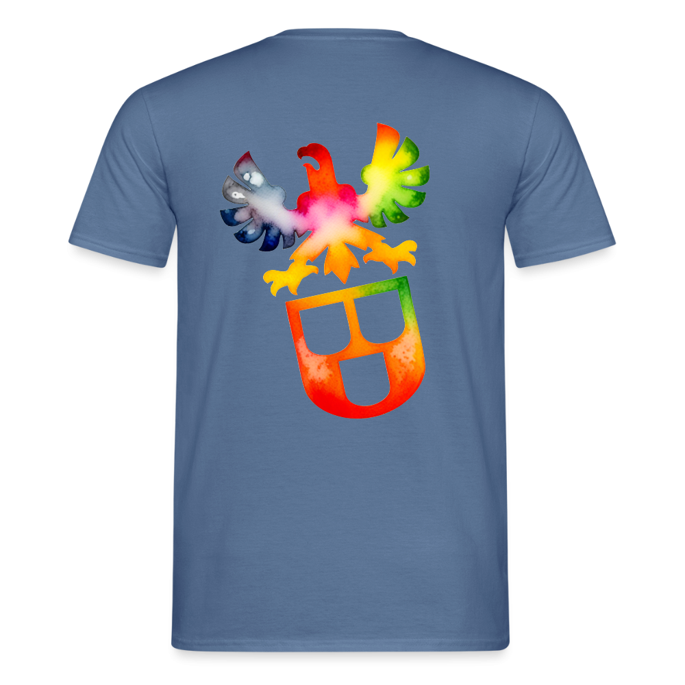 Unisex T-Shirt "Maler" (beidseitig bedruckt) Taubenblau Männer T-Shirt {{ color }}