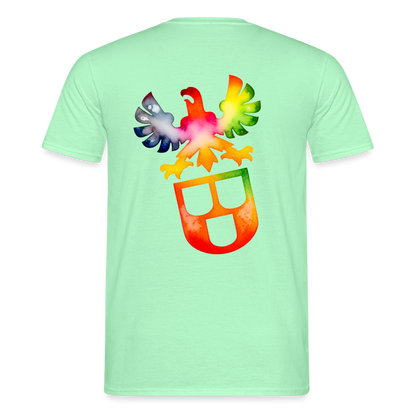 Unisex T-Shirt "Maler" (beidseitig bedruckt) Mintgrün Männer T-Shirt {{ color }}