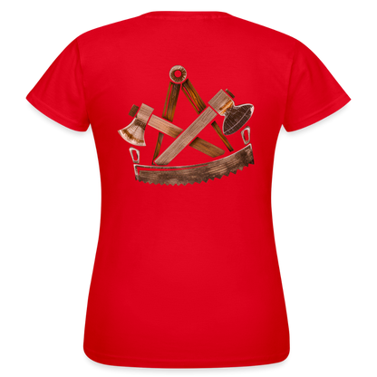 Frauen T-Shirt "Zimmermann" (beidseitig bedruckt) Rot Frauen T-Shirt {{ color }}