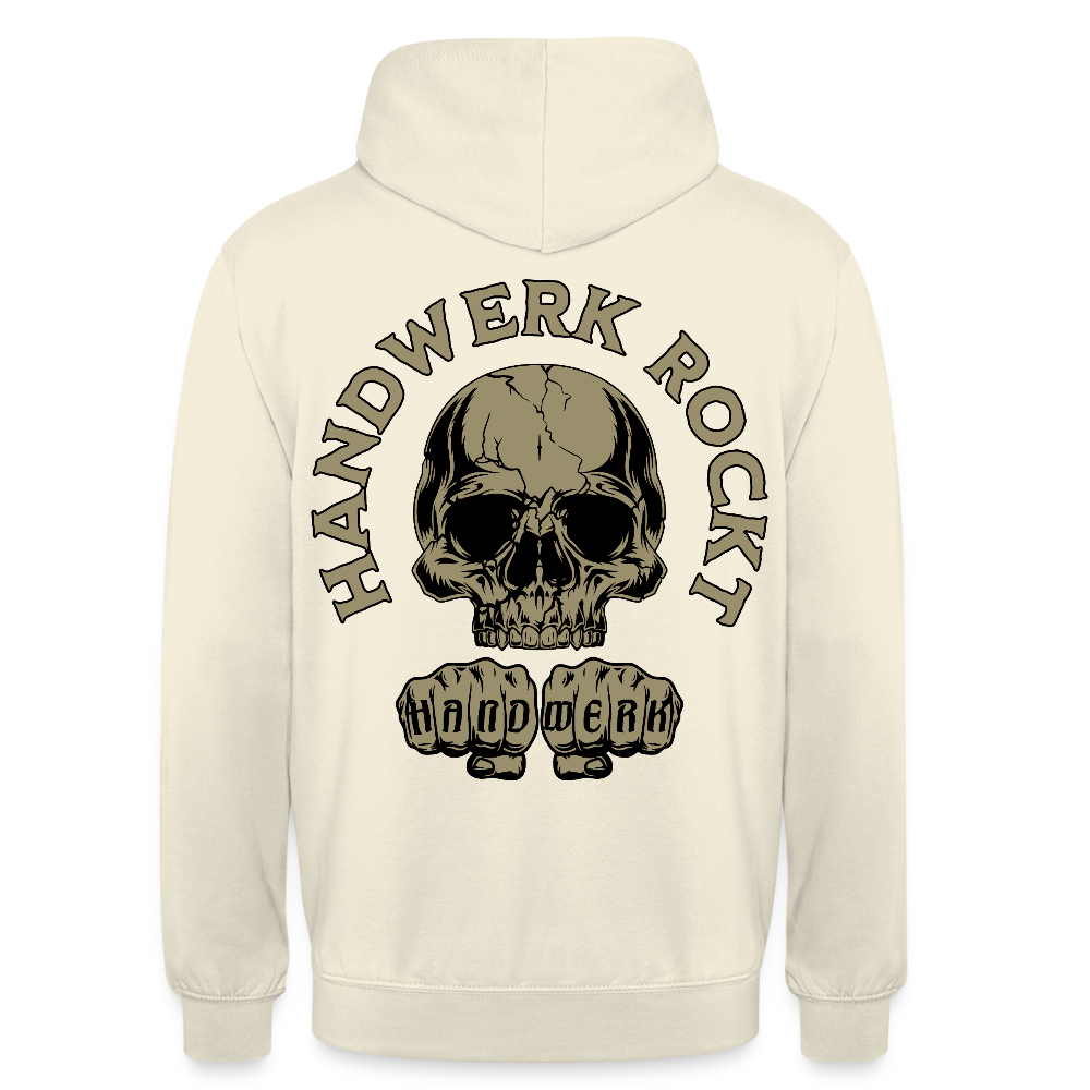Unisex Hoodie "Handwerk-Rockt" (beidseitig bedruckt) Vanille-Milchshake Unisex Hoodie {{ color }}