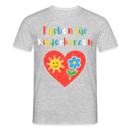 Unisex T-Shirt "Farben für Kinderherzen" Grau meliert Männer T-Shirt {{ color }}