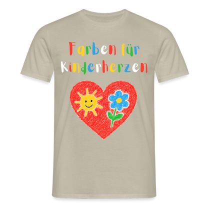 Unisex T-Shirt "Farben für Kinderherzen" Sandbeige Männer T-Shirt {{ color }}