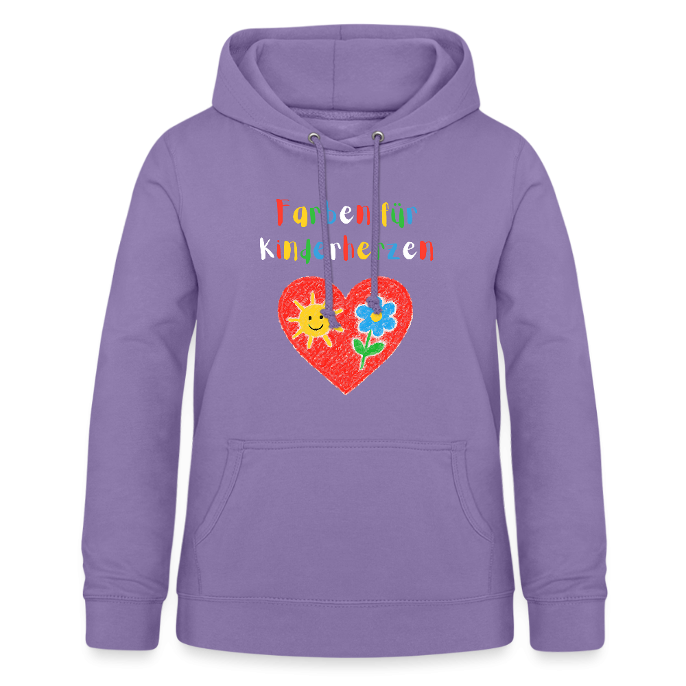 Frauen Hoodie "Farben für Kinderherzen" Lavendel Frauen Hoodie {{ color }}