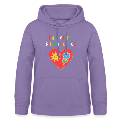 Frauen Hoodie "Farben für Kinderherzen" Lavendel Frauen Hoodie {{ color }}