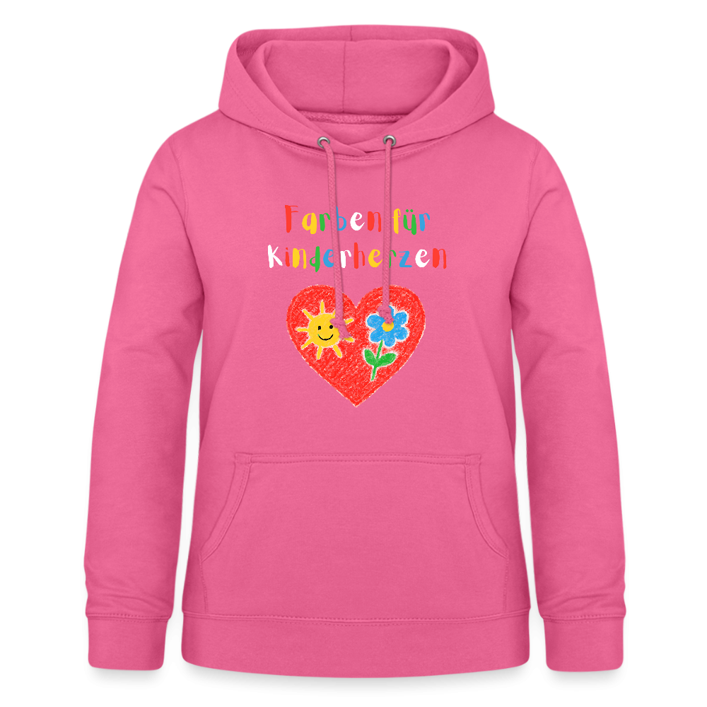Frauen Hoodie "Farben für Kinderherzen" Pink Frauen Hoodie {{ color }}