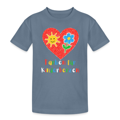 Kinder T-Shirt "Farben für Kinderherzen" Blaugrau Kinder Heavy Cotton T-Shirt {{ color }}