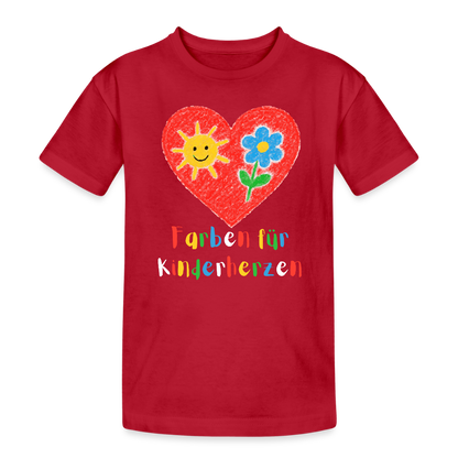 Kinder T-Shirt "Farben für Kinderherzen" Wine Kinder Heavy Cotton T-Shirt {{ color }}