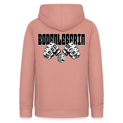 Frauen Hoodie "Bodenlegerin" (beidseitig beruckt) Altrosa Frauen Hoodie {{ color }}