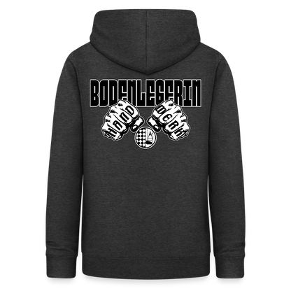 Frauen Hoodie "Bodenlegerin" (beidseitig beruckt) Anthrazit Frauen Hoodie {{ color }}