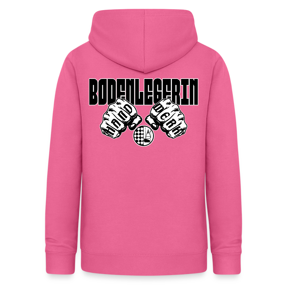 Frauen Hoodie "Bodenlegerin" (beidseitig beruckt) Pink Frauen Hoodie {{ color }}
