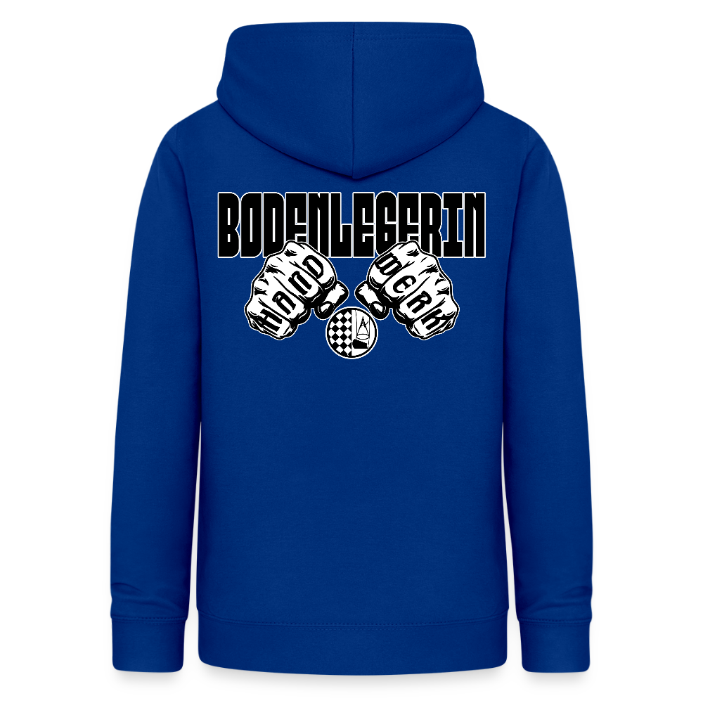 Frauen Hoodie "Bodenlegerin" (beidseitig beruckt) Royalblau Frauen Hoodie {{ color }}