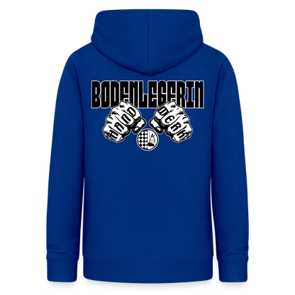 Frauen Hoodie "Bodenlegerin" (beidseitig beruckt) Royalblau Frauen Hoodie {{ color }}