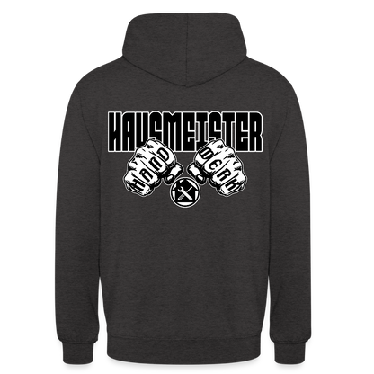 Unisex Hoodie "Hausmeister" (beidseitig bedruckt) Anthrazit Unisex Hoodie {{ color }}