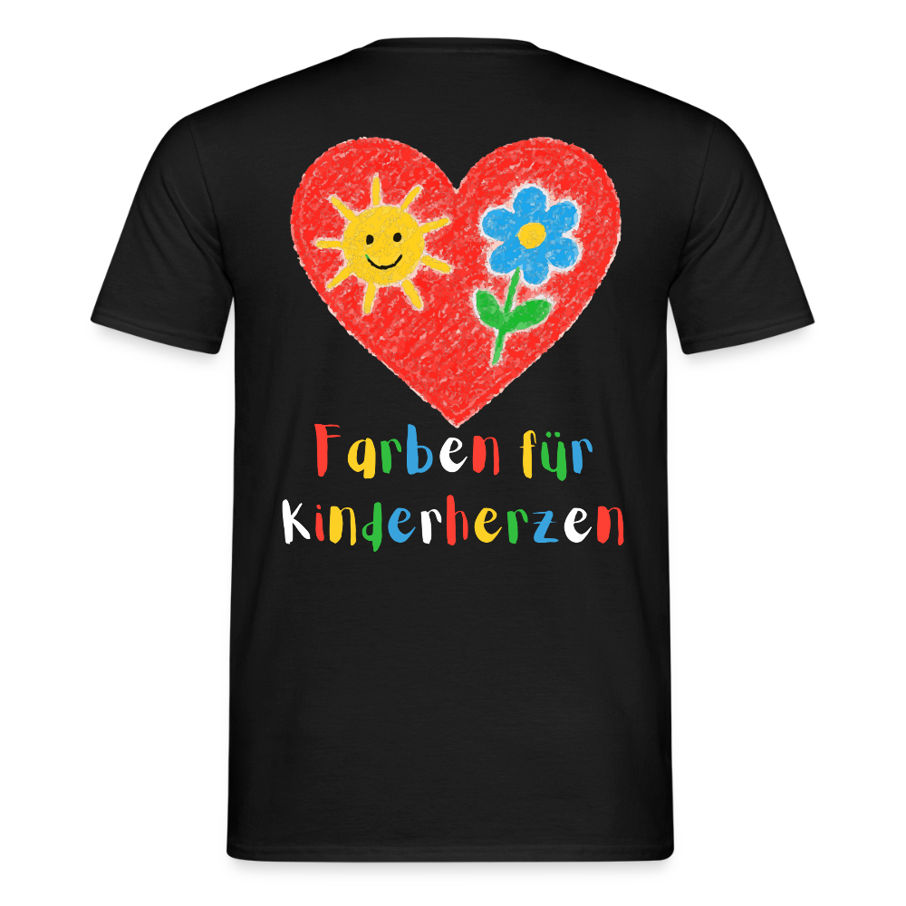 Unisex T-Shirt "Farben für Kinderherzen" (beidseitig bedruckt) Männer T-Shirt {{ color }}