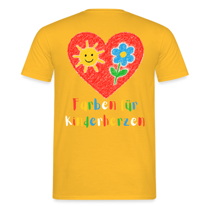 Unisex T-Shirt "Farben für Kinderherzen" (beidseitig bedruckt) Männer T-Shirt {{ color }}