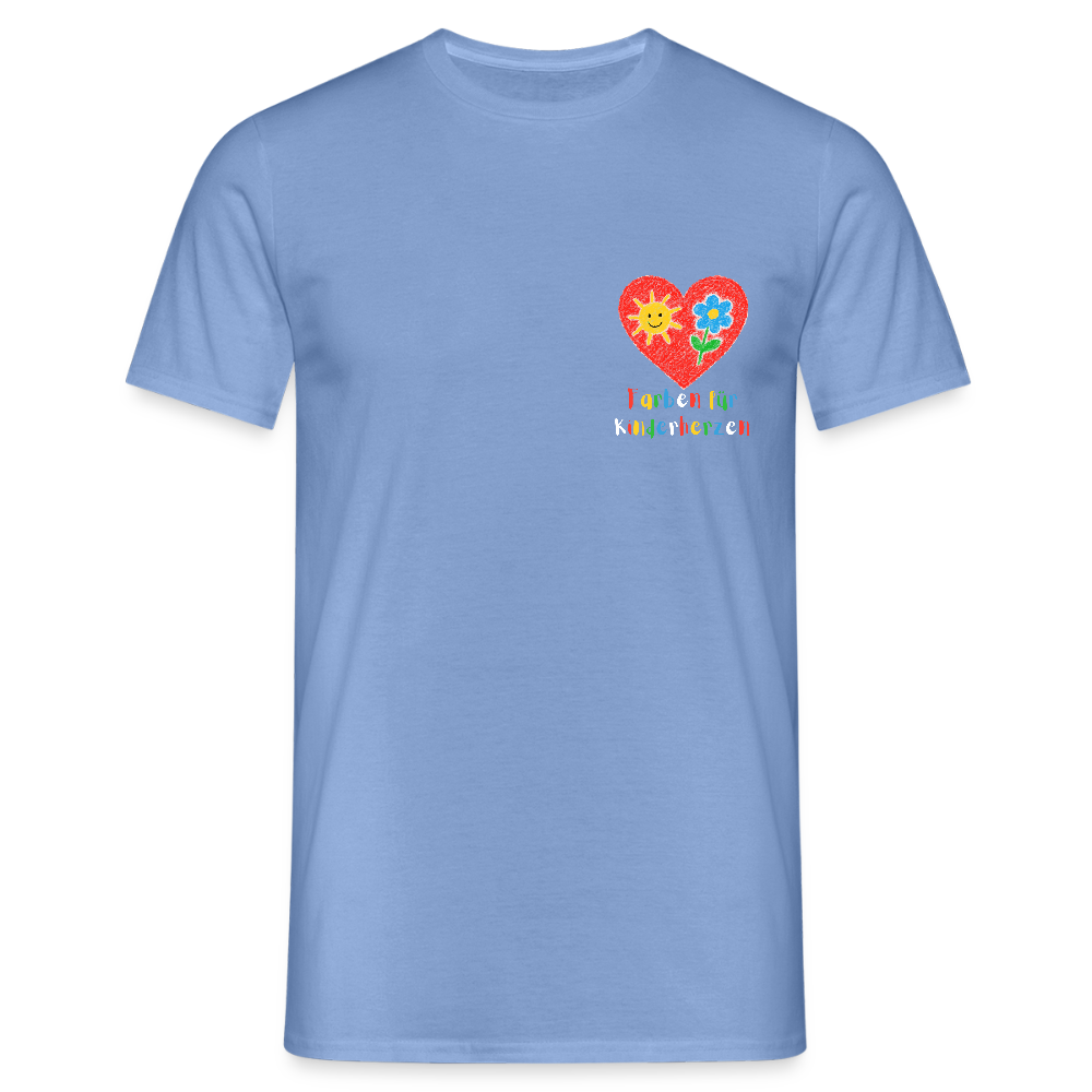 Unisex T-Shirt "Farben für Kinderherzen" (beidseitig bedruckt) carolina blue Männer T-Shirt {{ color }}