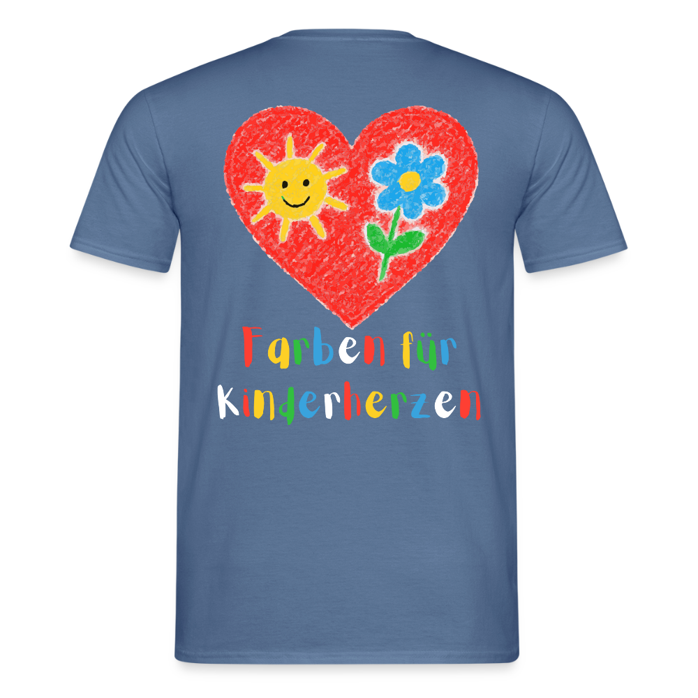 Unisex T-Shirt "Farben für Kinderherzen" (beidseitig bedruckt) Männer T-Shirt {{ color }}