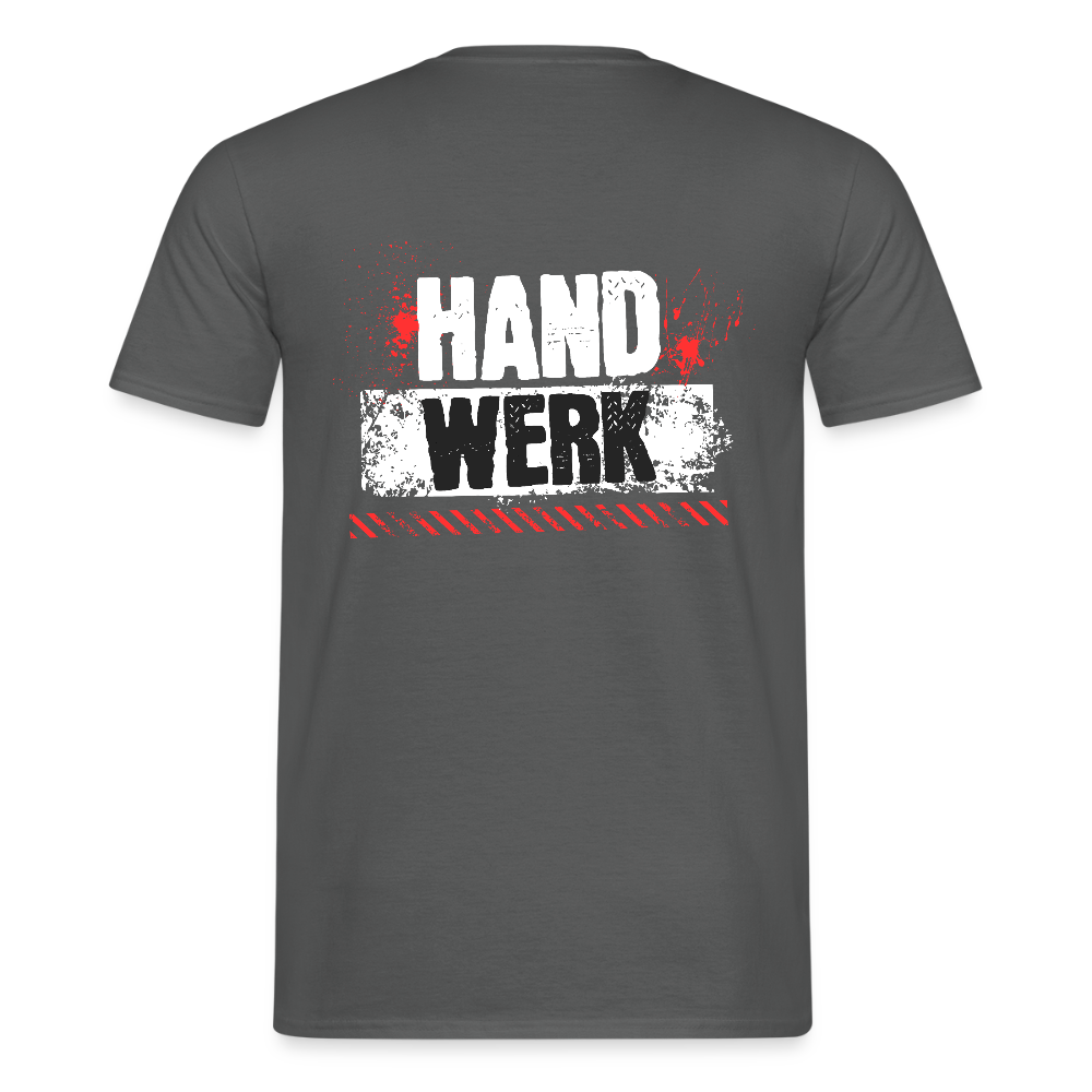 Unisex T-Shirt "Handwerk" (hinten bedruckt) Anthrazit Männer T-Shirt {{ color }}