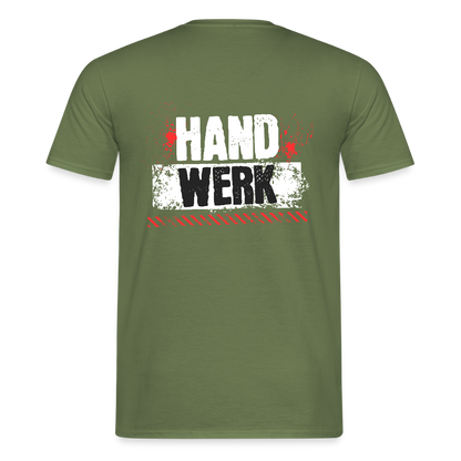 Unisex T-Shirt "Handwerk" (hinten bedruckt) Militärgrün Männer T-Shirt {{ color }}