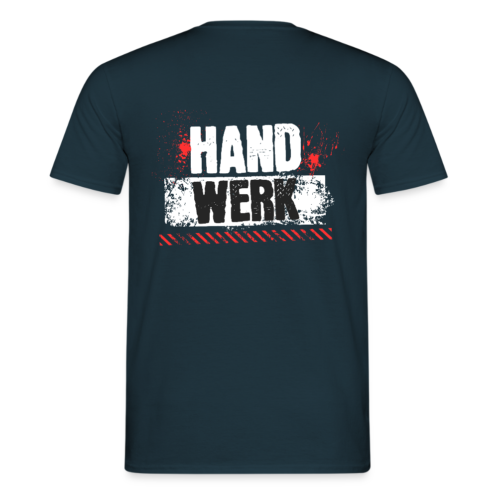 Unisex T-Shirt "Handwerk" (hinten bedruckt) Navy Männer T-Shirt {{ color }}