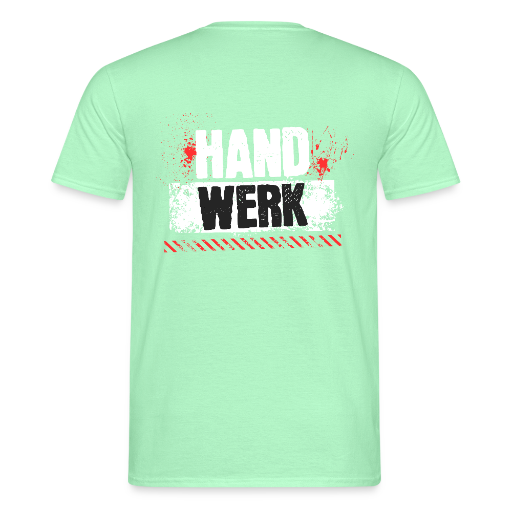 Unisex T-Shirt "Handwerk" (hinten bedruckt) Mintgrün Männer T-Shirt {{ color }}