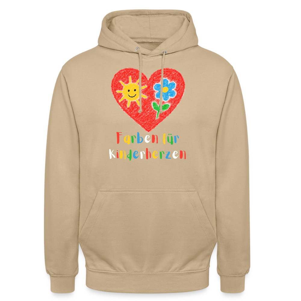 Unisex Hoodie "Kinderherzen" Beige Unisex Hoodie {{ color }}