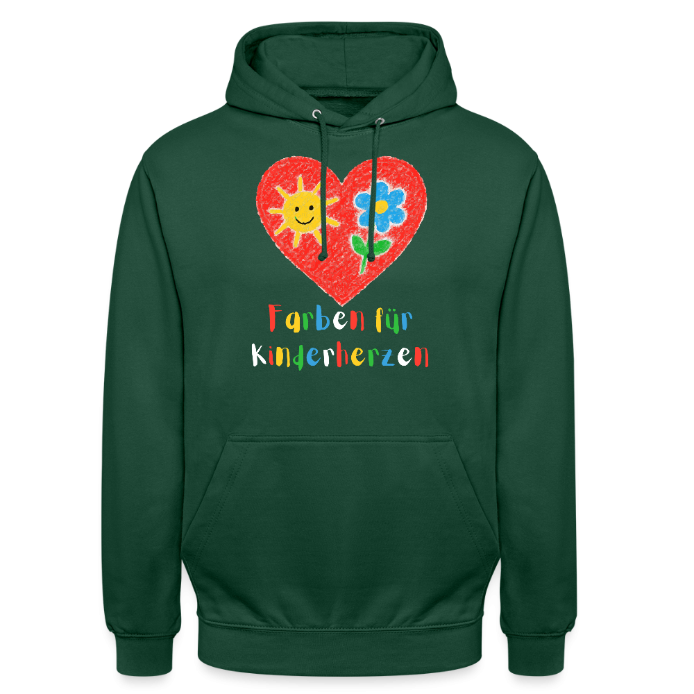 Unisex Hoodie "Kinderherzen" Flaschengrün Unisex Hoodie {{ color }}