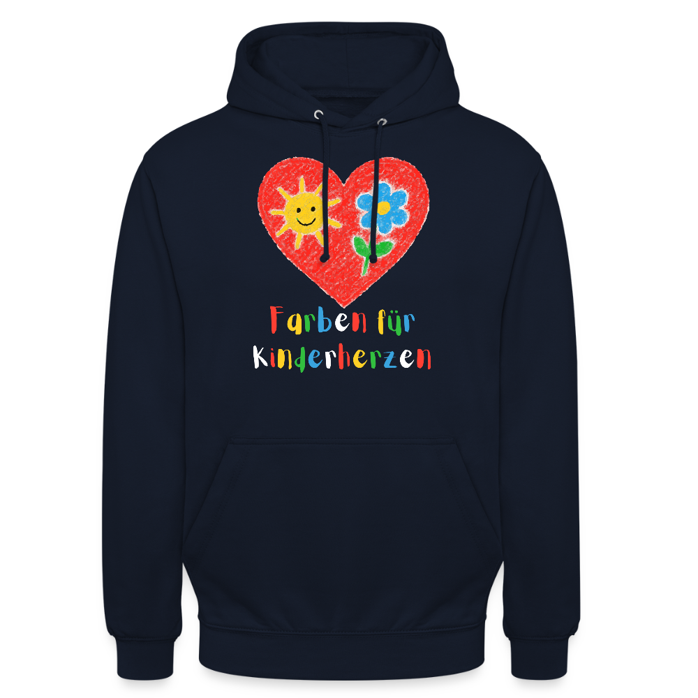 Unisex Hoodie "Kinderherzen" Navy Unisex Hoodie {{ color }}