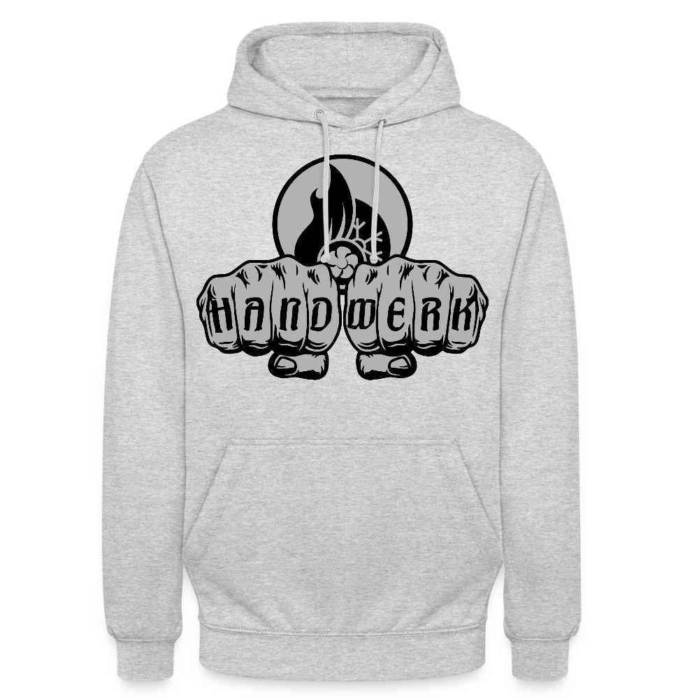 Unisex Hoodie "Klimatechniker" Hellgrau meliert Unisex Hoodie {{ color }}