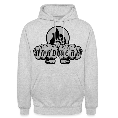 Unisex Hoodie "Klimatechniker" Hellgrau meliert Unisex Hoodie {{ color }}