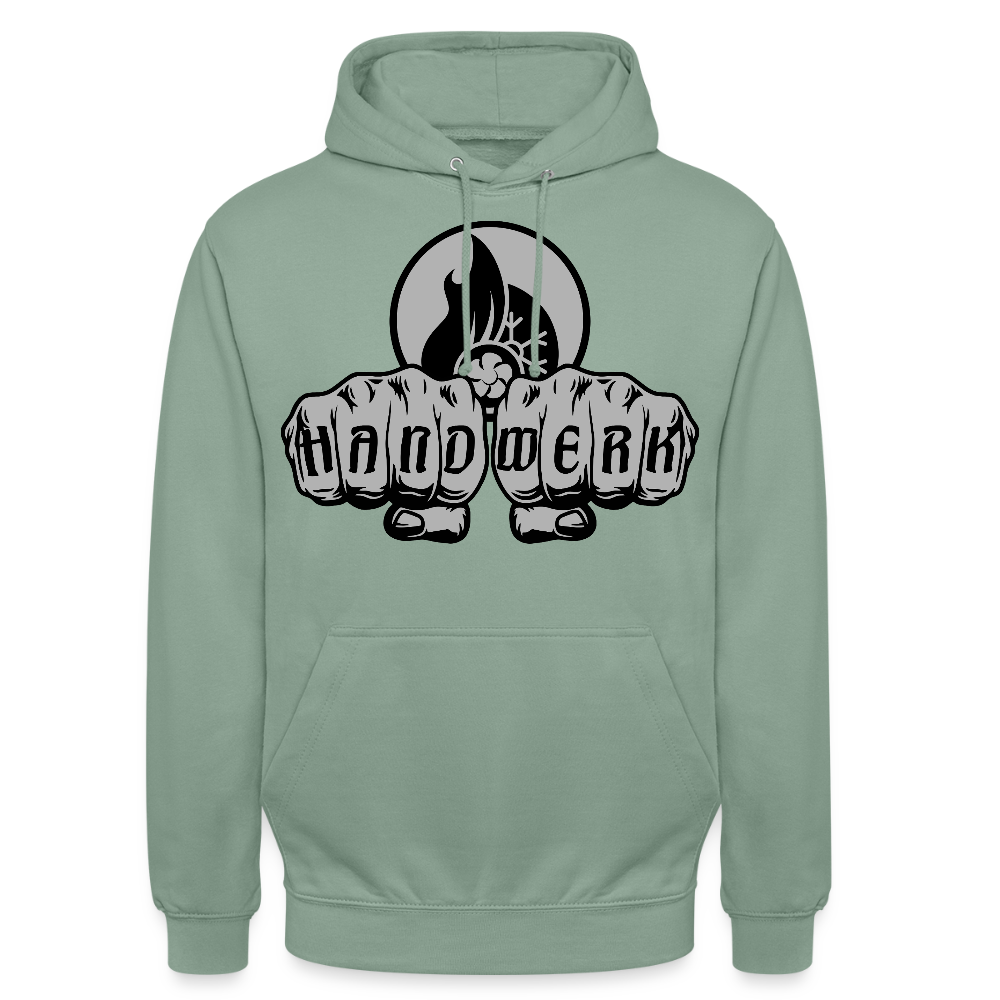 Unisex Hoodie "Klimatechniker" Graugrün Unisex Hoodie {{ color }}