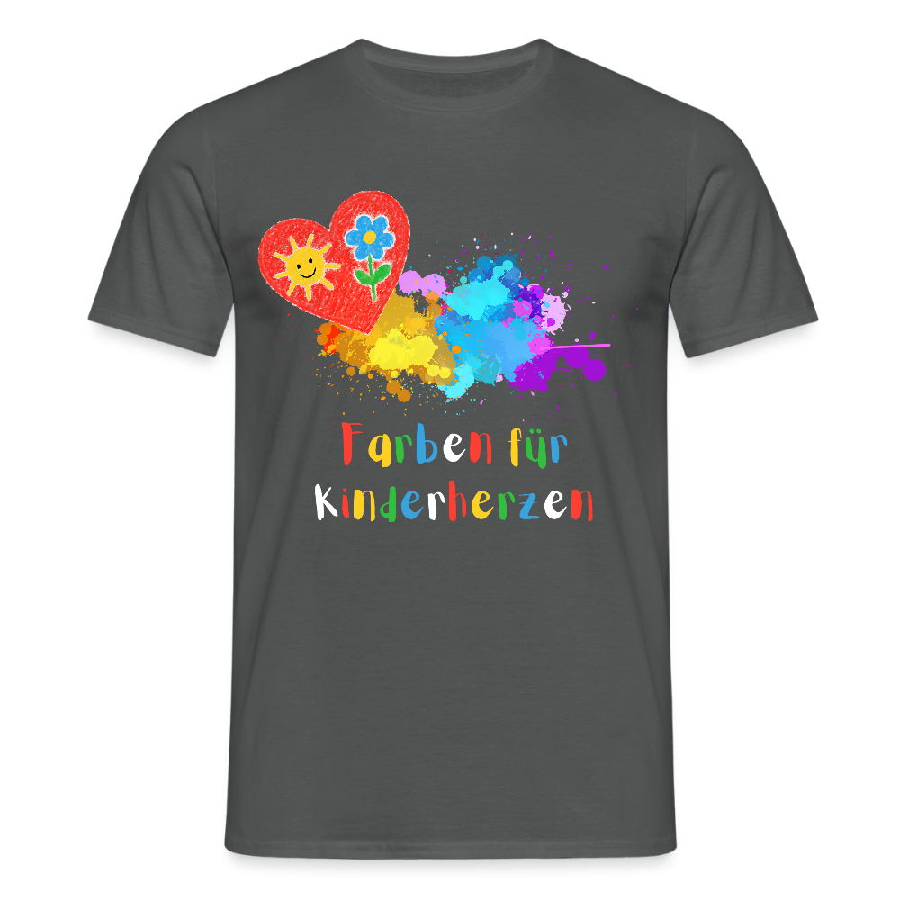 Unisex T-Shirt "Farben für Kinderherzen" Anthrazit Männer T-Shirt {{ color }}