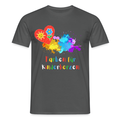 Unisex T-Shirt "Farben für Kinderherzen" Anthrazit Männer T-Shirt {{ color }}
