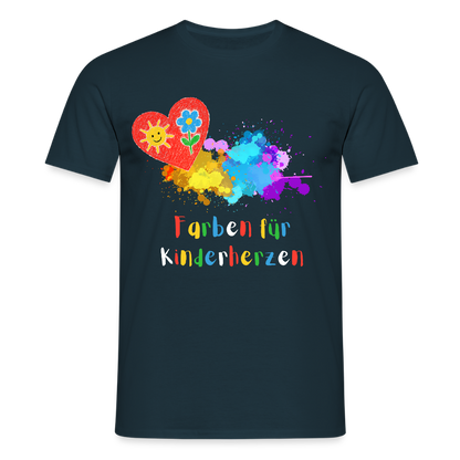 Unisex T-Shirt "Farben für Kinderherzen" Navy Männer T-Shirt {{ color }}
